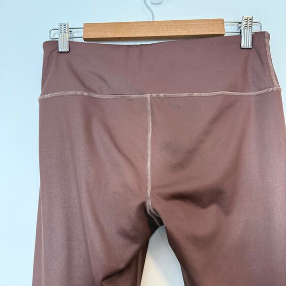 Athleta Elation Shimmer Powervita Leggings In Cinnamon Brown Size Medium - Picture 6 of 9